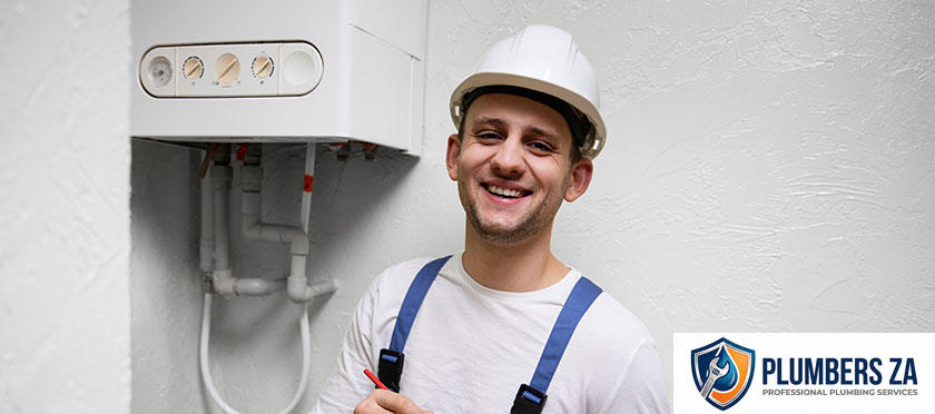 Geyser repair specialists from Plumbers ZA fixing hot water systems in Gauteng