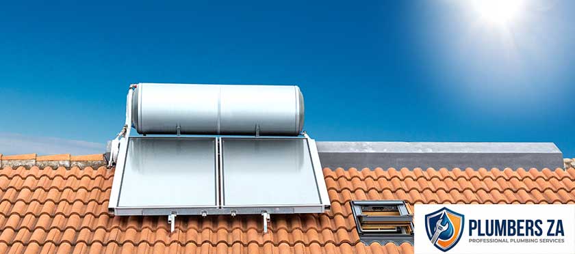 Solar water heater installation services in Gauteng by professional plumbers